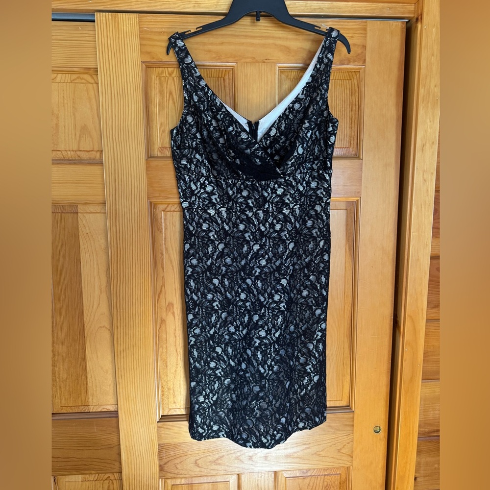 NWT White House Black Market Black Lace Dress